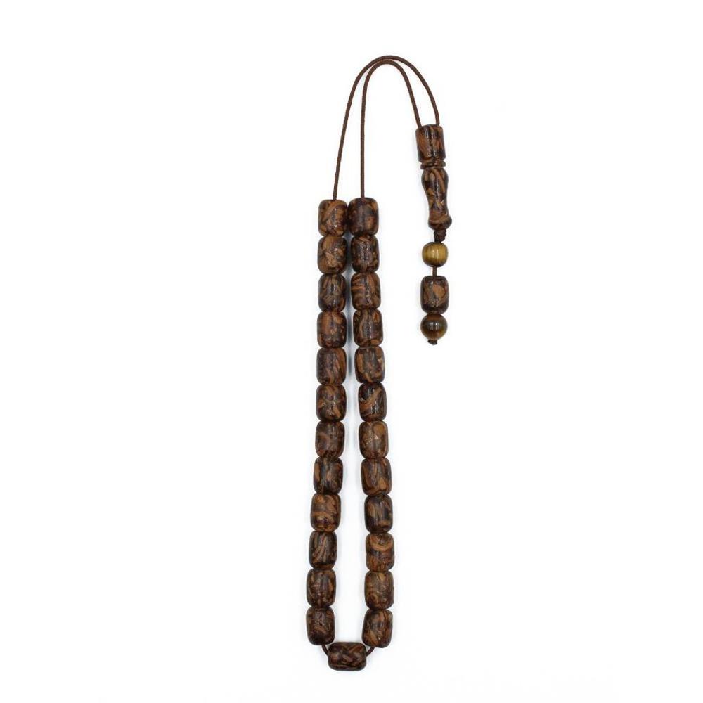 Aromatic cinnamon and tiger eye rosary (25 beads)  - 1