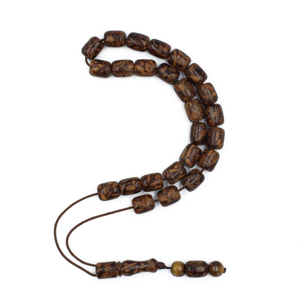 Aromatic cinnamon and tiger eye rosary (25 beads)  - 0