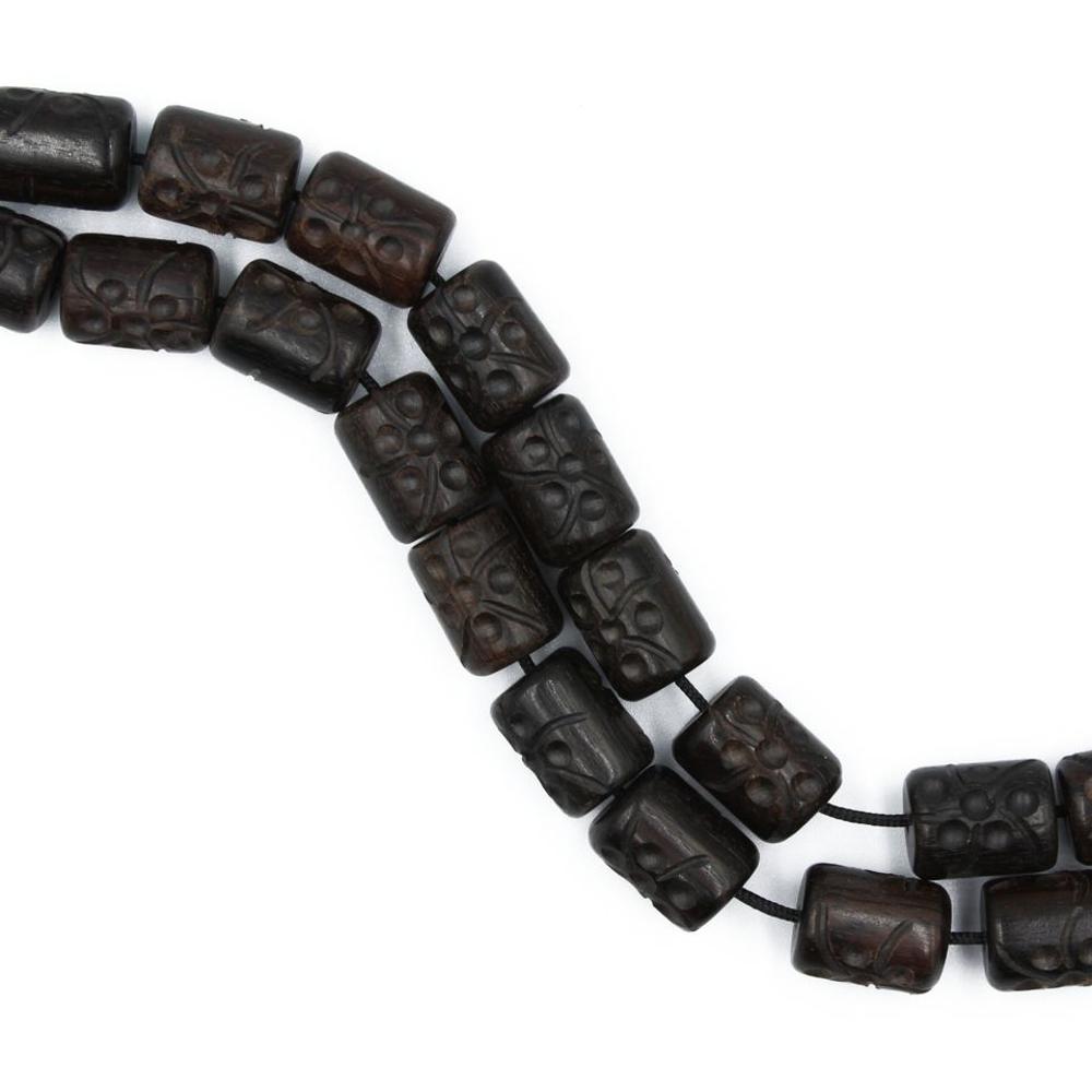 Ebony carved rosary (19 beads)  - 2