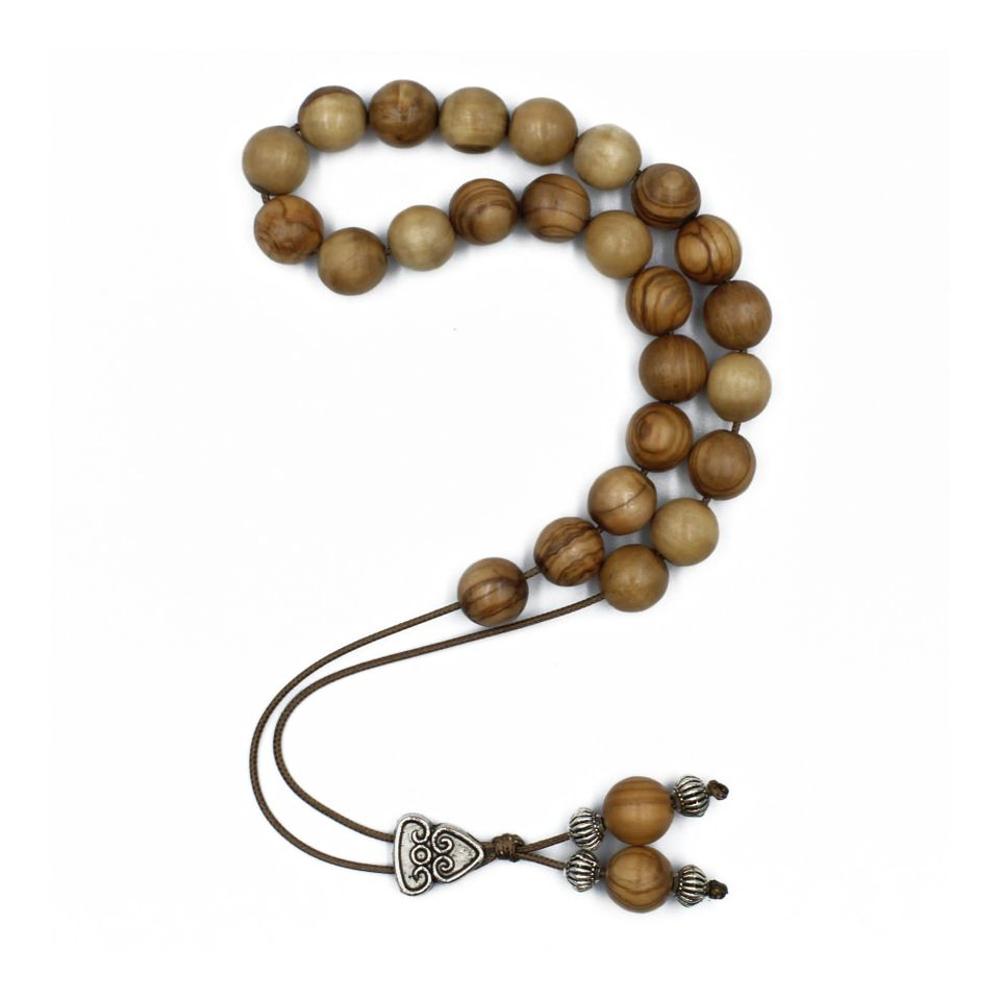 Olive wood rosary (25 + 2 beads) 