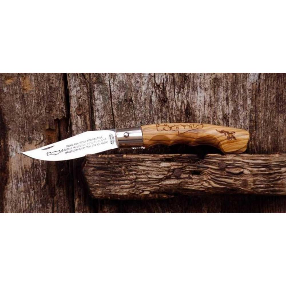 CRETAN POCKETKNIFE WITH HANDLE FROM OLIVE WOOD