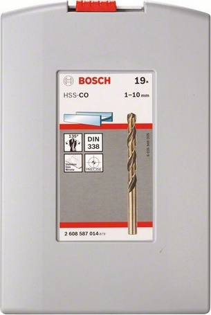Σετ 19 Τρυπάνια HSS με Κυλινδρικό Στέλεχος για Μέταλλο Bosch Pro Box - 1