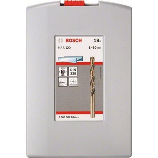 Σετ 19 Τρυπάνια HSS με Κυλινδρικό Στέλεχος για Μέταλλο Bosch Pro Box