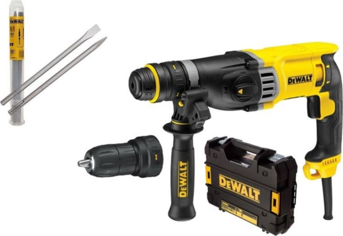 Πιστολέτο SDS-PLUS 3 Λειτουργιών 28mm 3.0J με Αυτόματο Τσοκ Dewalt