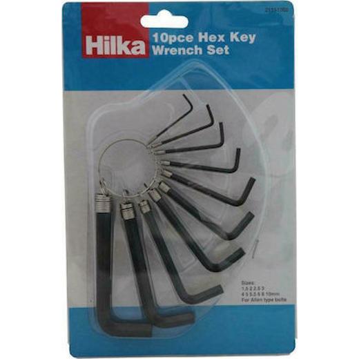Σετ 10 Κλειδιά Allen σε Σχήμα L Hilka