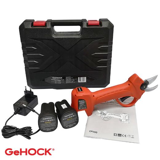 Electric Pruning Shears 60-CP500 with 2 Batteries 2.0Ah GeHock