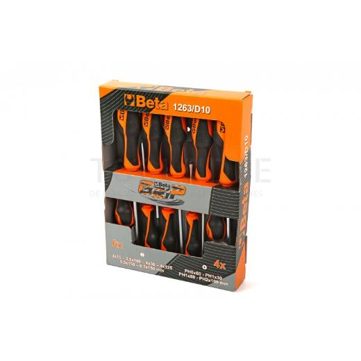 1263/D10 Set of 10 Screwdrivers PZ Beta