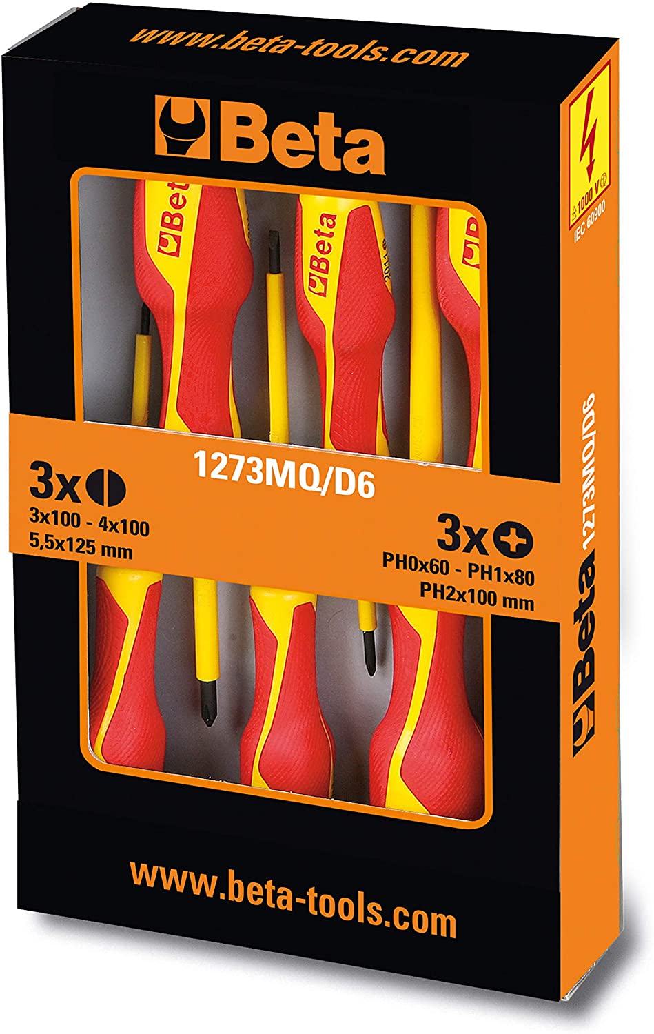 1273 MQ/D6 Set of 6 screwdrivers Beta