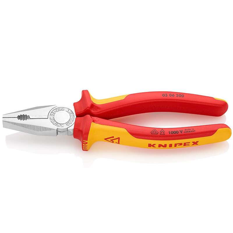 Electricians Pliers with VDE 1000V,200mm Knipex - 1