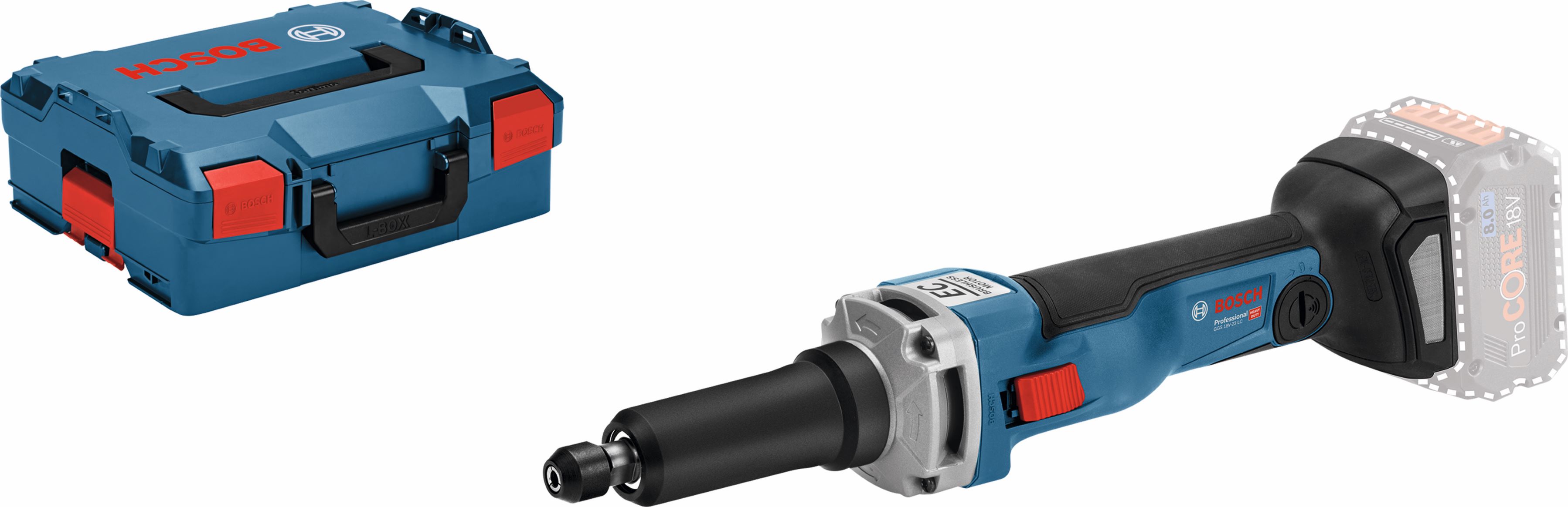 GGS 18V-23 LC Cordless Straight Grinder in L-Boxx Bosch - 2