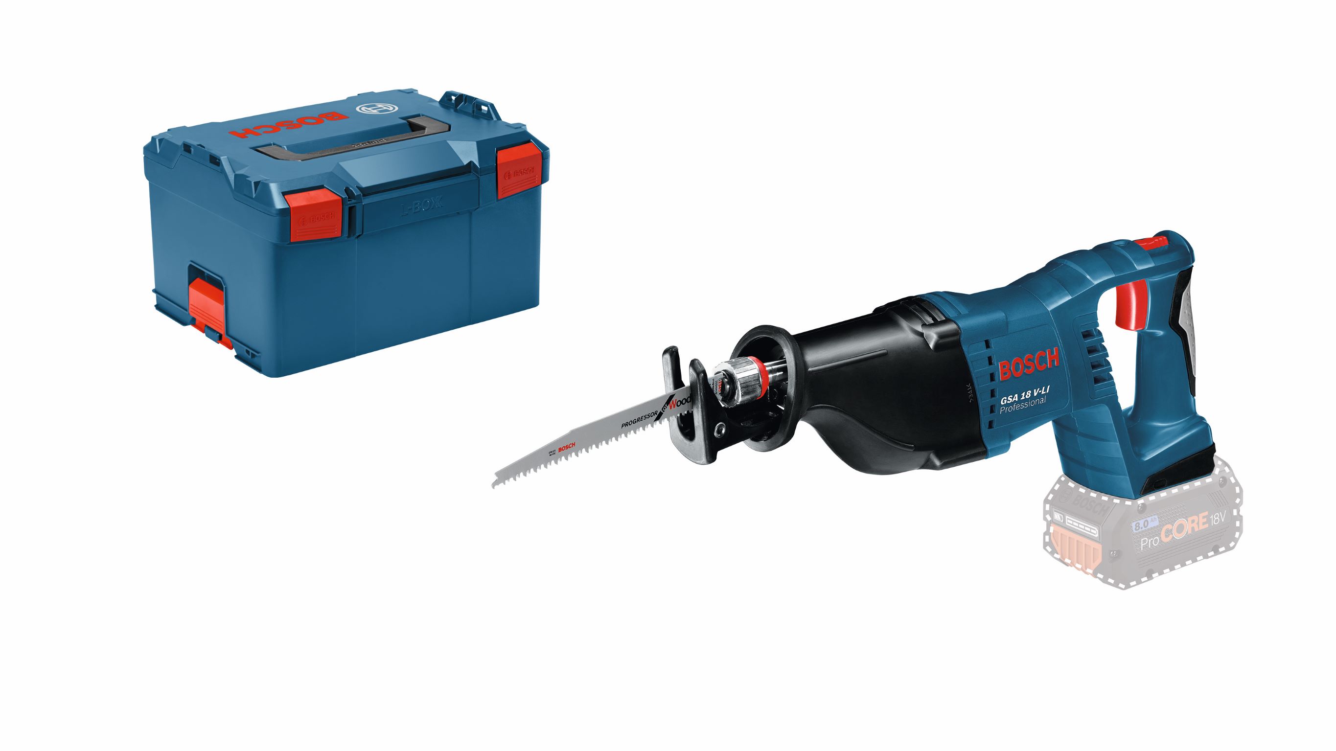 GSA 18 V-LI Cordless Reciprocating Saw in L-Boxx Bosch - 2