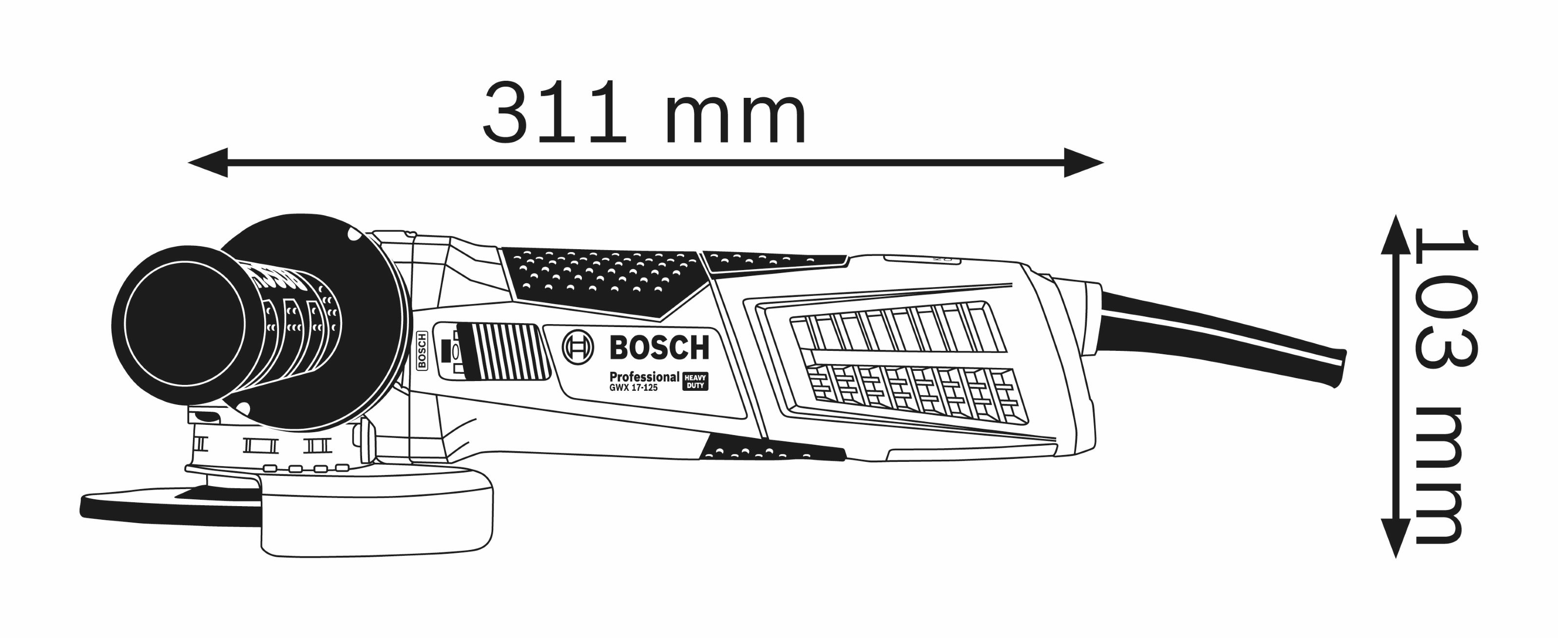 GWX 17-125 Γωνιακός τροχός Bosch - 2