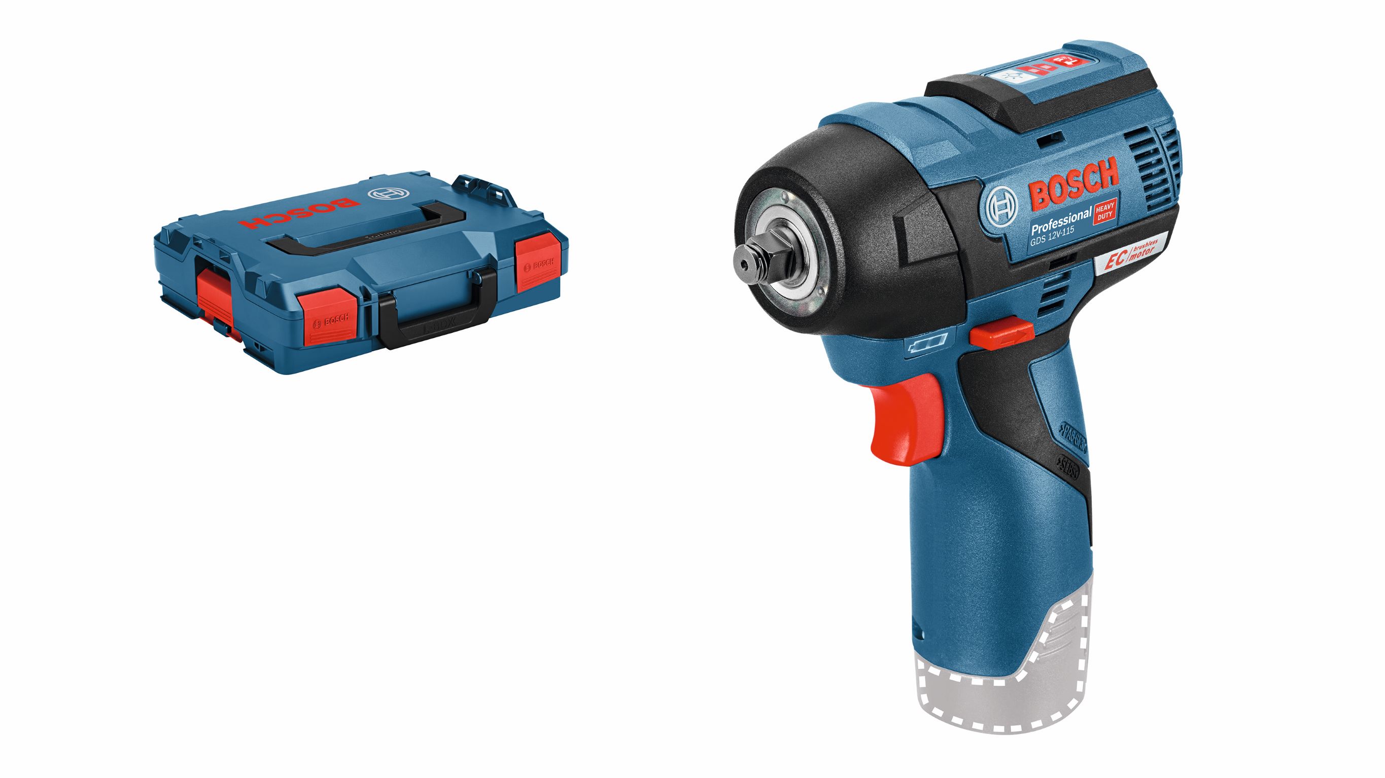 GDS 12V-115 EC Professional Cordless Impact Wrench in L-Boxx Bosch - 2