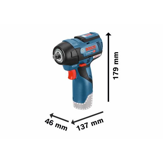 GDS 12V-115 EC Professional Cordless Impact Wrench in L-Boxx Bosch