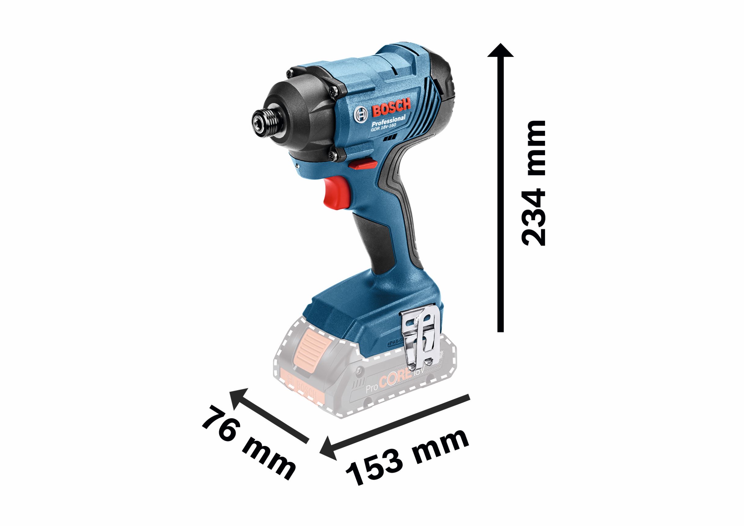GDR 18V-160 Professional Cordless Impact Driver in L-Boxx Bosch - 3