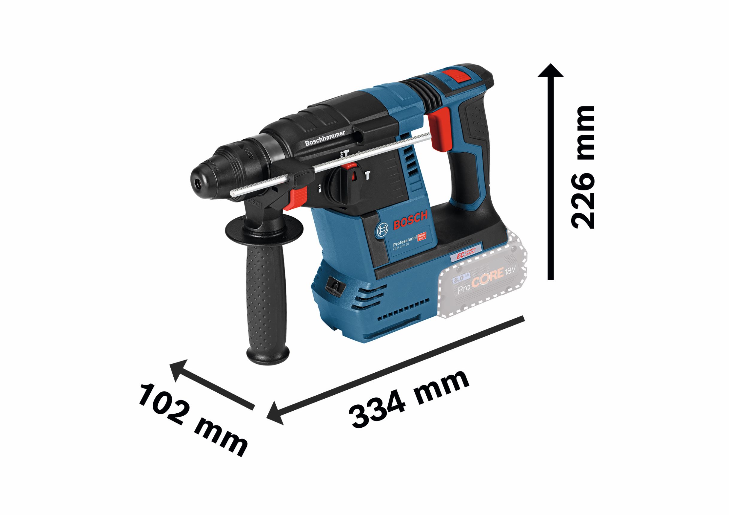 GBH 18V-26 Professional Cordless Rotary Hammer in L-Boxx Bosch - 3