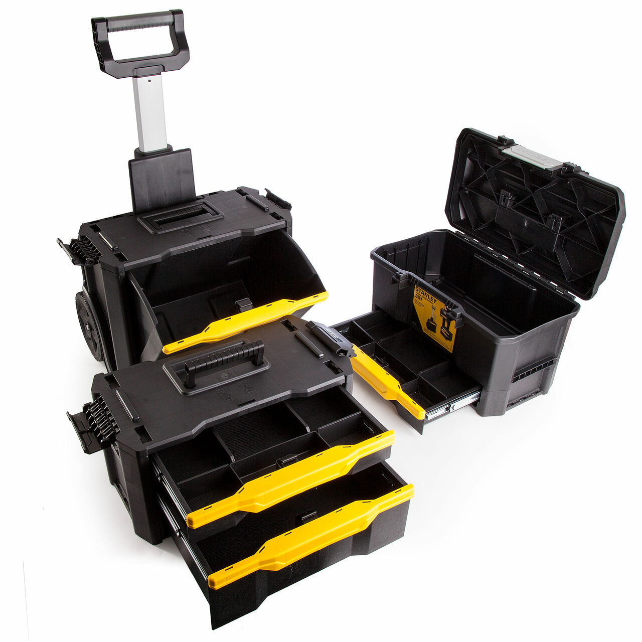 Modular Rolling workshop with on touch latch toolbox + drawer Stanley - 2