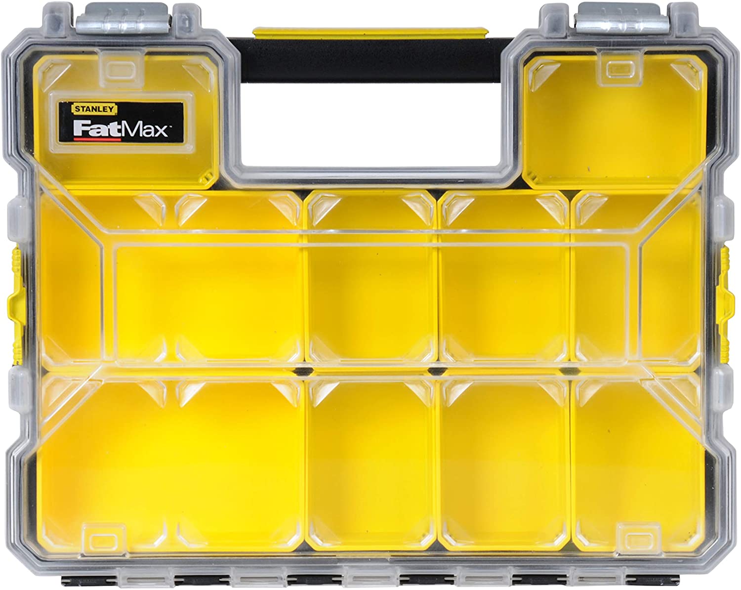 FATMAX Pro Shallow Stackable Storage Organiser for Small Parts, Removable Compartments - 1