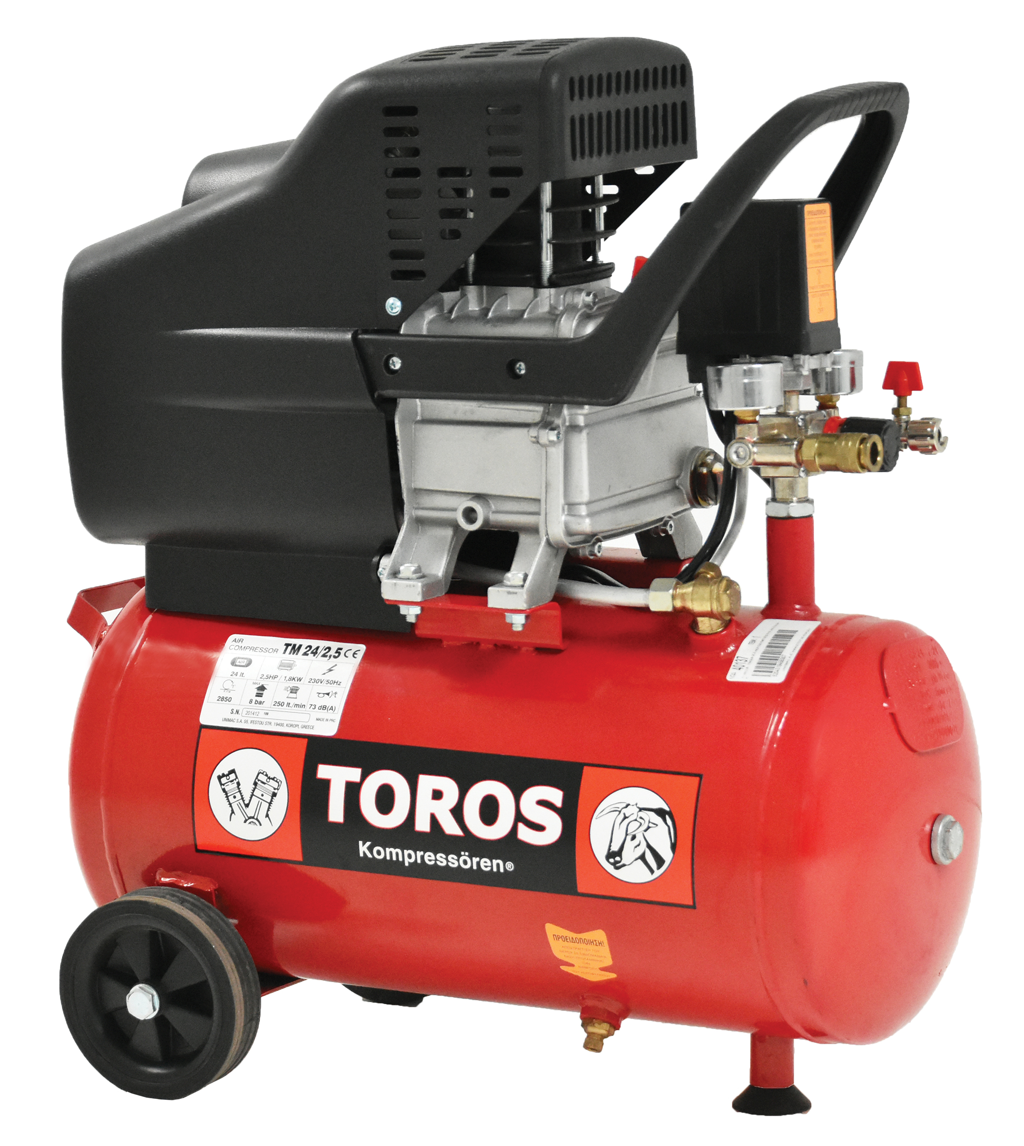 Single Block Oil Air Compressor 24Lt/2.5HP Toros