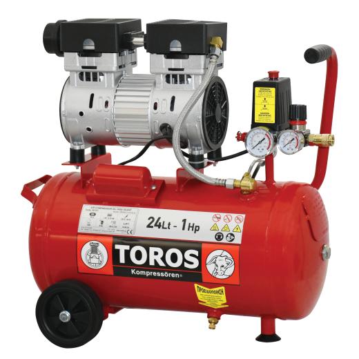 Low Noise Oilfree Aircompressor 24lt 1hp Toros