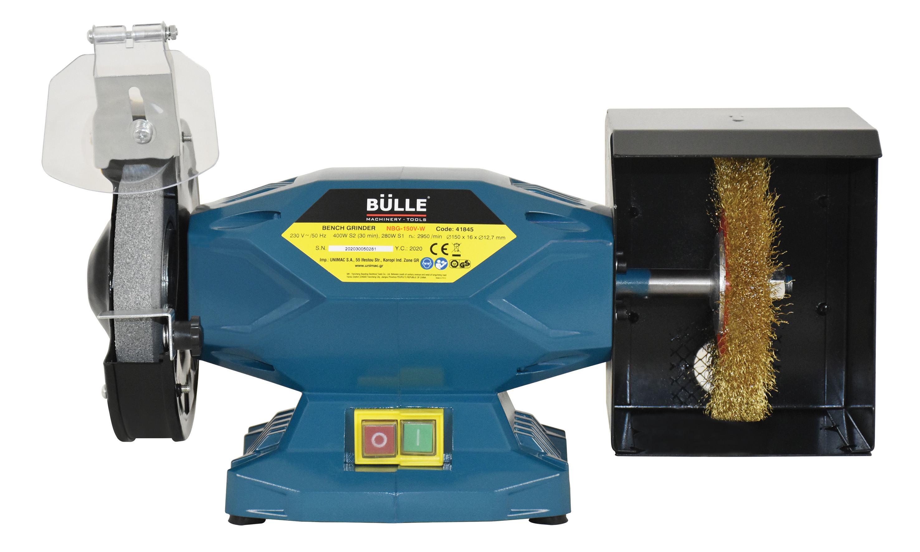Dual Wheel Grinder with Brush 150mm 400W Bulle