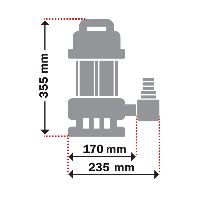 Αντλία Υποβρύχια Ακάθαρτων Inox 1100W Kraft - 3