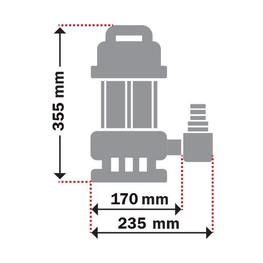 Αντλία Υποβρύχια Ακάθαρτων Inox 1100W Kraft