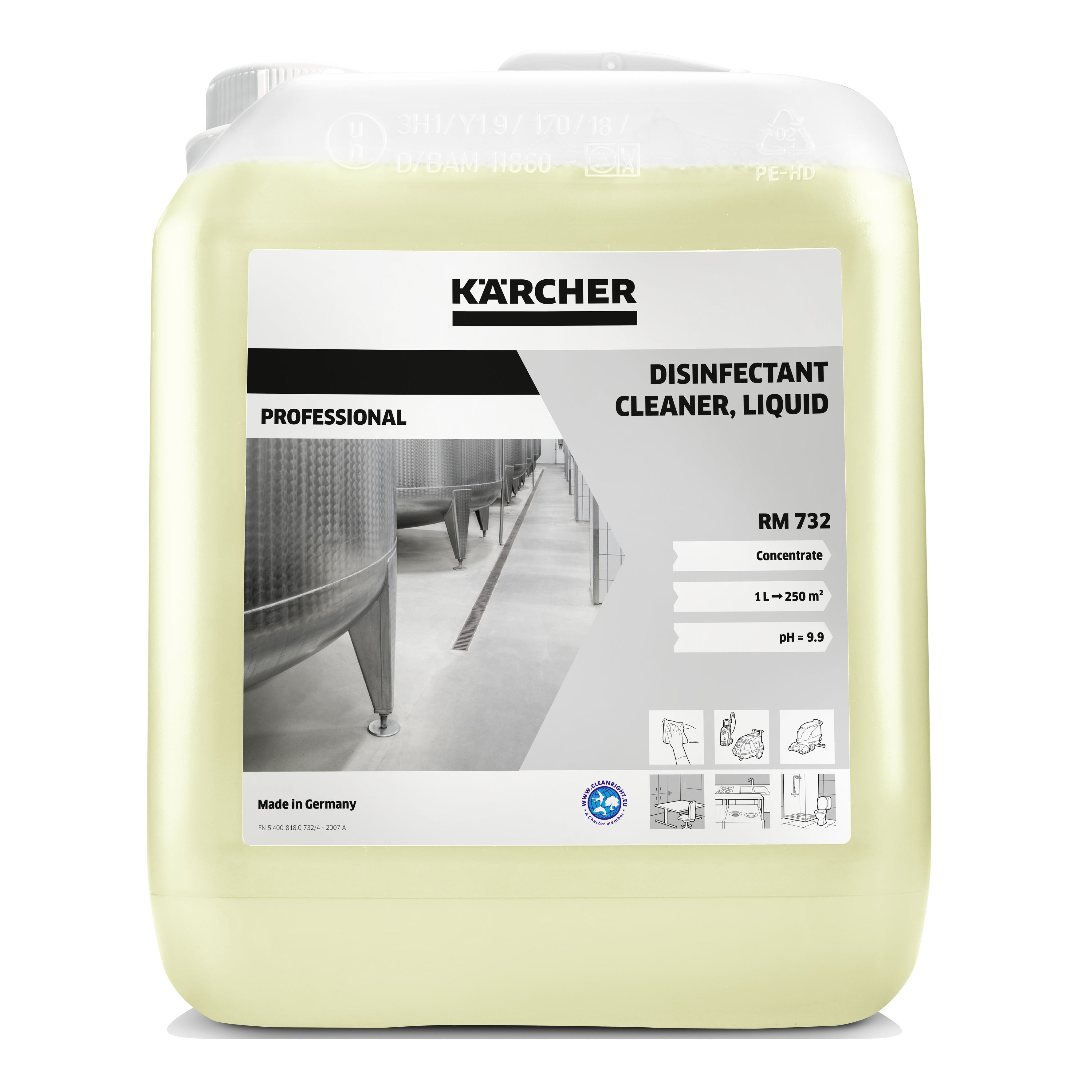 Disinfectant Cleaner, liquid RM 732, 5l Kärcher - 1