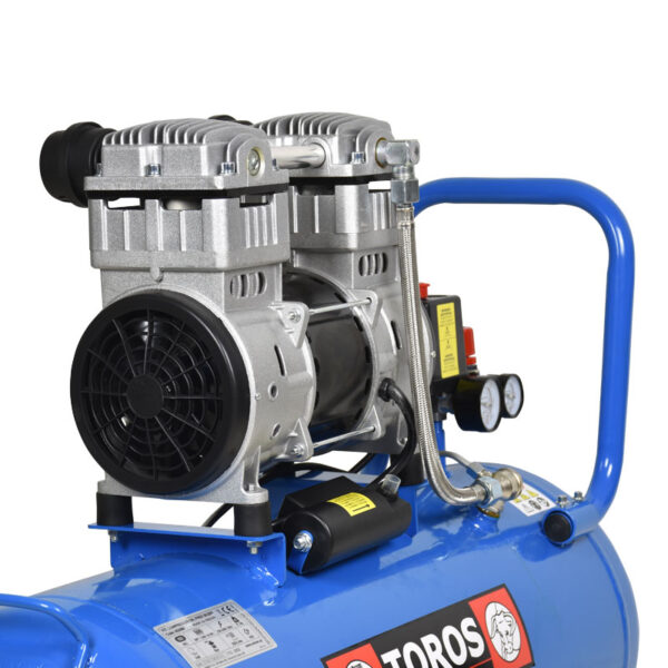 TOROS: ΑΕΡΟΣΥΜΠΙΕΣΤΗΣ OILFREE ΧΑΜΗΛΟΥ ΘΟΡΥΒΟΥ (SILENT) 50LT/2,0HP - 3