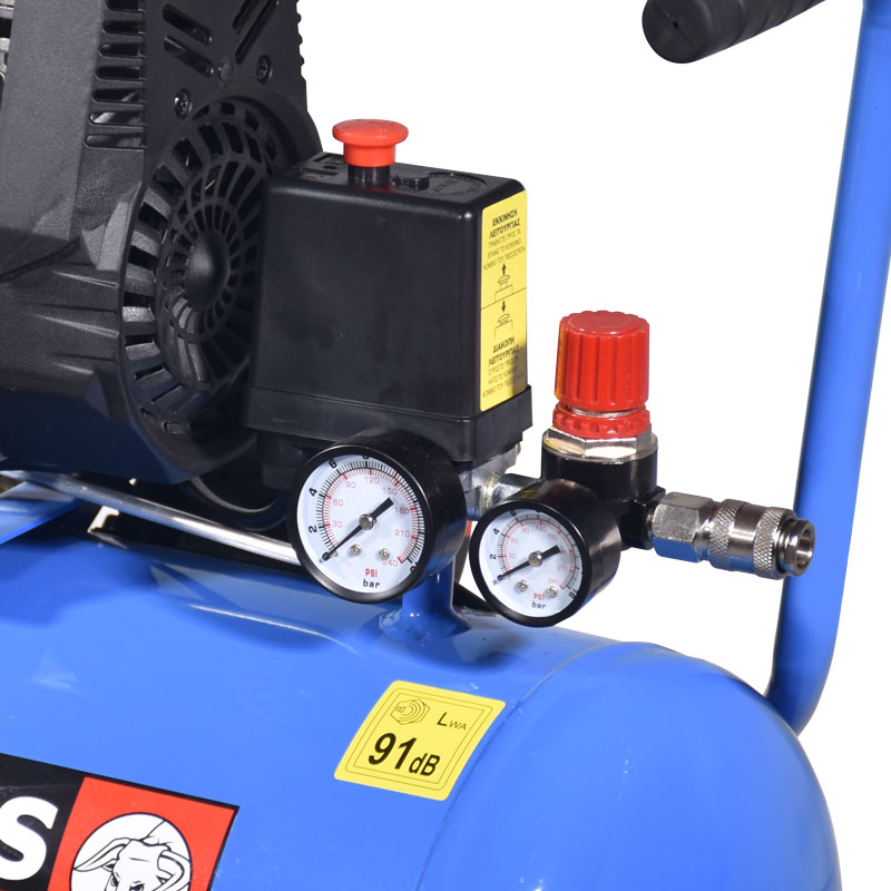 TOROS: ΑΕΡΟΣΥΜΠΙΕΣΤΗΣ OILFREE ΧΑΜΗΛΟΥ ΘΟΡΥΒΟΥ (SEMISILENT) 24LT/2,0HP – 10 BAR - 3
