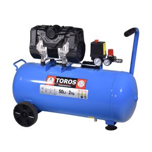TOROS: ΑΕΡΟΣΥΜΠΙΕΣΤΗΣ OILFREE ΧΑΜΗΛΟΥ ΘΟΡΥΒΟΥ (SEMISILENT) 50LT/2,0HP – 10 BAR - 19460