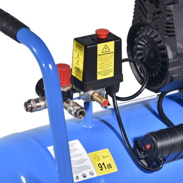 TOROS: ΑΕΡΟΣΥΜΠΙΕΣΤΗΣ OILFREE ΧΑΜΗΛΟΥ ΘΟΡΥΒΟΥ (SEMISILENT) 50LT/2,0HP – 10 BAR - 4