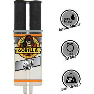 Κόλλα εποξική Epoxy Crystal Clear 25ml Gorilla - 18390