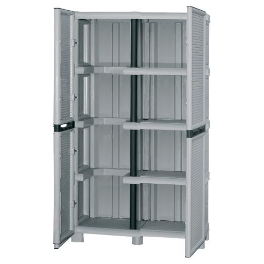 Plastic Cabinet with Shelves and broom space Concept Unimac