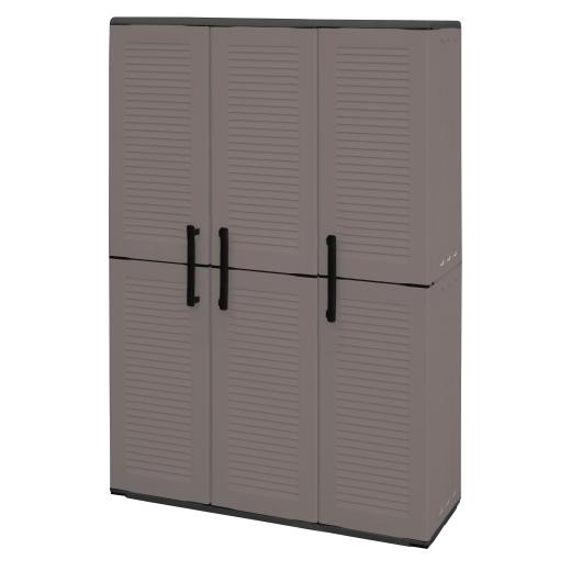 Plastic Cabinet with Shelves & 3 Doors Easy Unimac