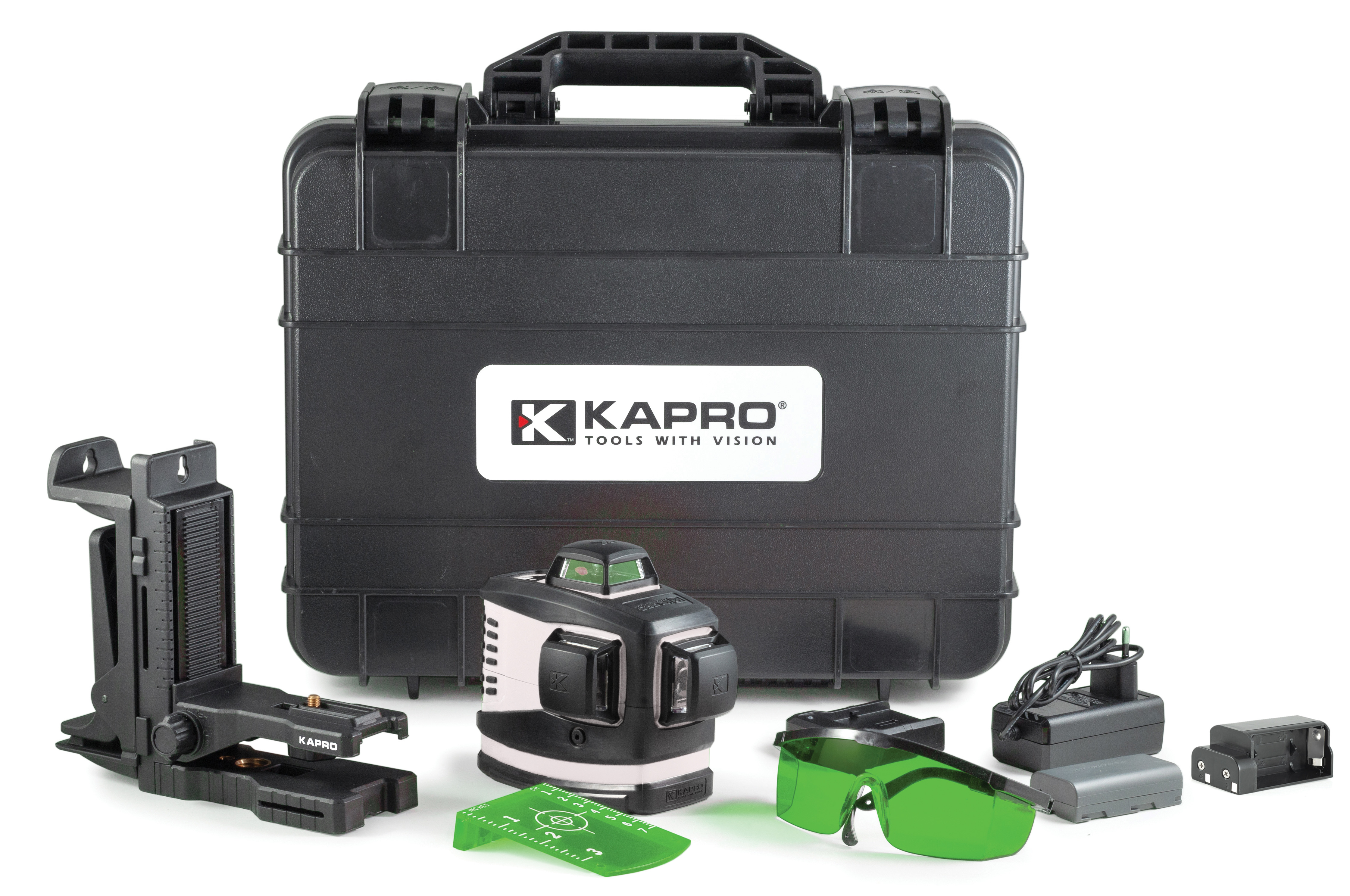 Αλφάδι Laser 3D 360 μοιρών πράσινης δέσμης 883N Kapro - 1