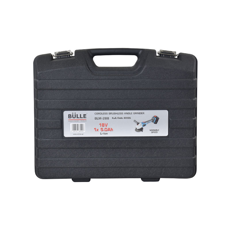 BULLE: ΕΠΑΝΑΦΟΡΤΙΖΟΜΕΝΟΣ ΓΩΝΙΑΚΟΣ ΤΡΟΧΟΣ 125mm BRUSHLESS, ΡΥΘΜΙΖΟΜΕΝΟΣ, 18V 1x5Ah - 3