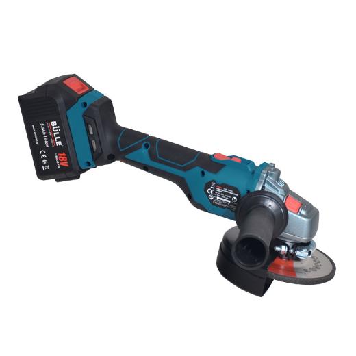 BULLE: ΕΠΑΝΑΦΟΡΤΙΖΟΜΕΝΟΣ ΓΩΝΙΑΚΟΣ ΤΡΟΧΟΣ 125mm BRUSHLESS, ΡΥΘΜΙΖΟΜΕΝΟΣ, 18V 1x5Ah