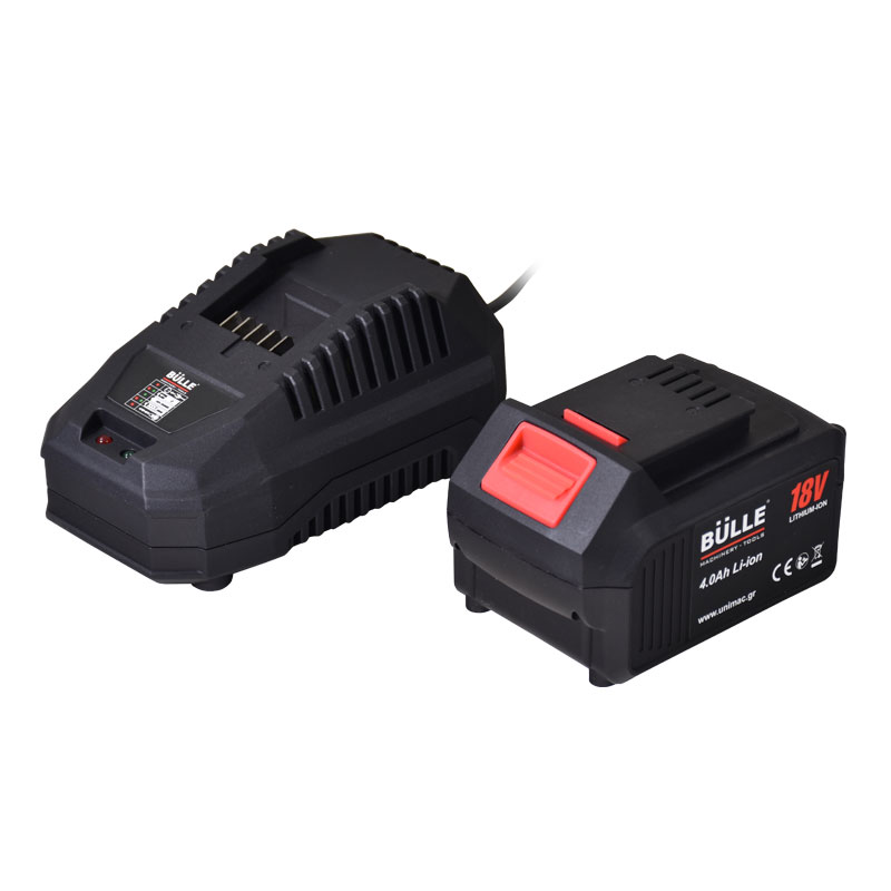 BULLE: ΣΠΑΘΟΣΕΓΑ BRUSHLESS 18V, ΒΑΡΕΩΣ ΤΥΠΟΥ ΜΕ ΤΑΧΥΦΟΡΤΙΣΤΗ ΚΑΙ ΜΠΑΤΑΡΙΑ ΛΙΘΙΟΥ 4AH - 6