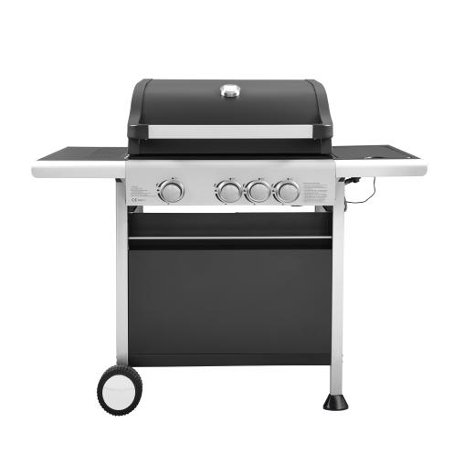 Gas Barbeque with 3 Burners and a Side Hob Unimac