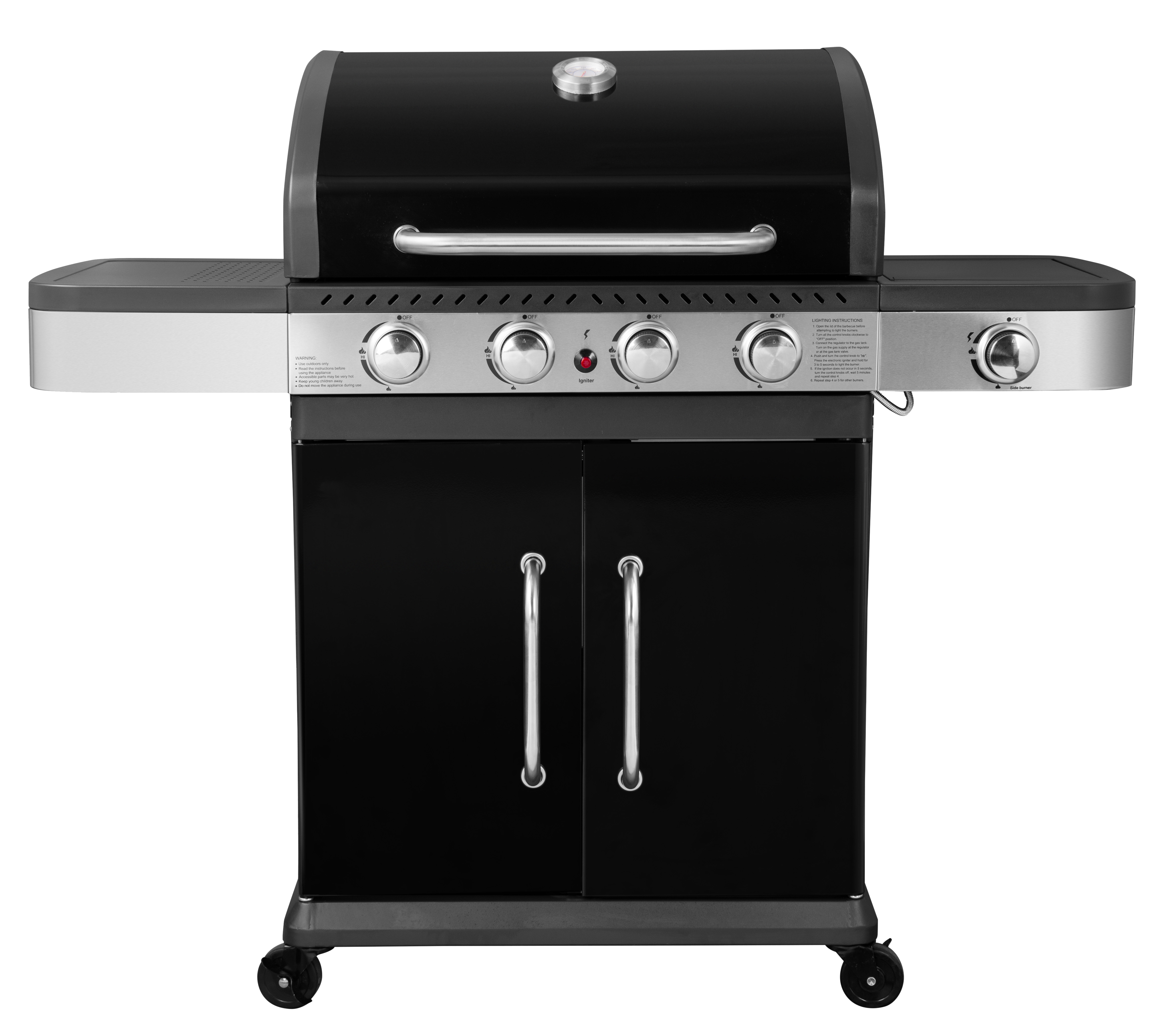 Gas Barbeque Premium with 4 Burners and a side cob Unimac - 1