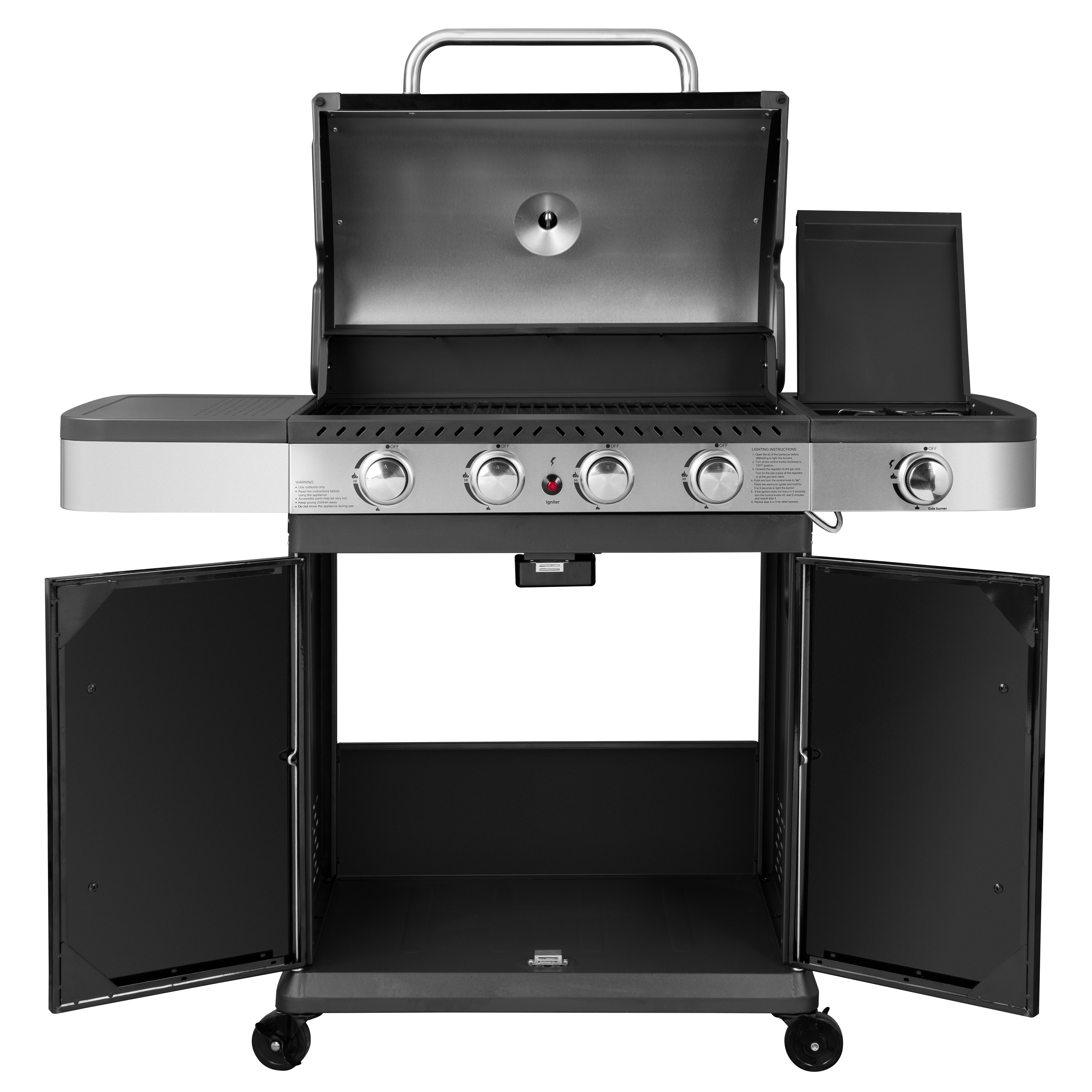 Gas Barbeque Premium with 4 Burners and a side cob Unimac - 3