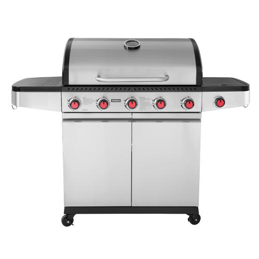 Gas Barbeque Premium INOX with 4 Burners and a side cob Unimac