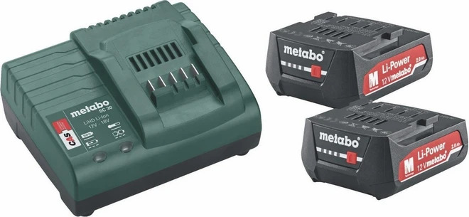 Σετ Φορτιστής και Μπαταρίες SC 30 2x2Ah 12V Metabo
