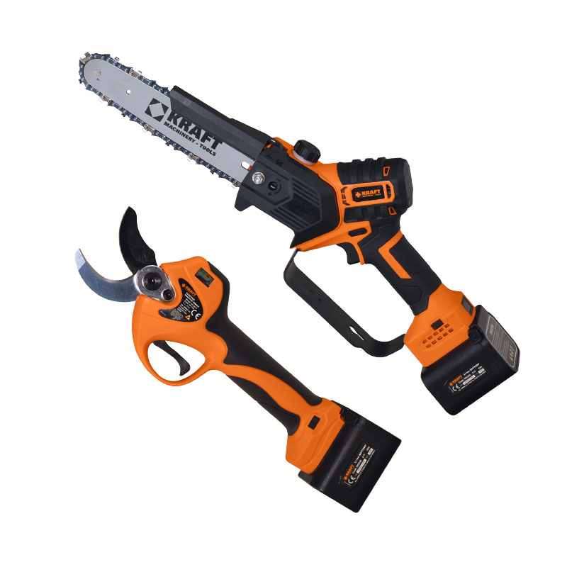 Σετ Ψαλίδι Κλαδέματος και Αλυσοπρίονο Μπαταρίας 21V Kraft - 1