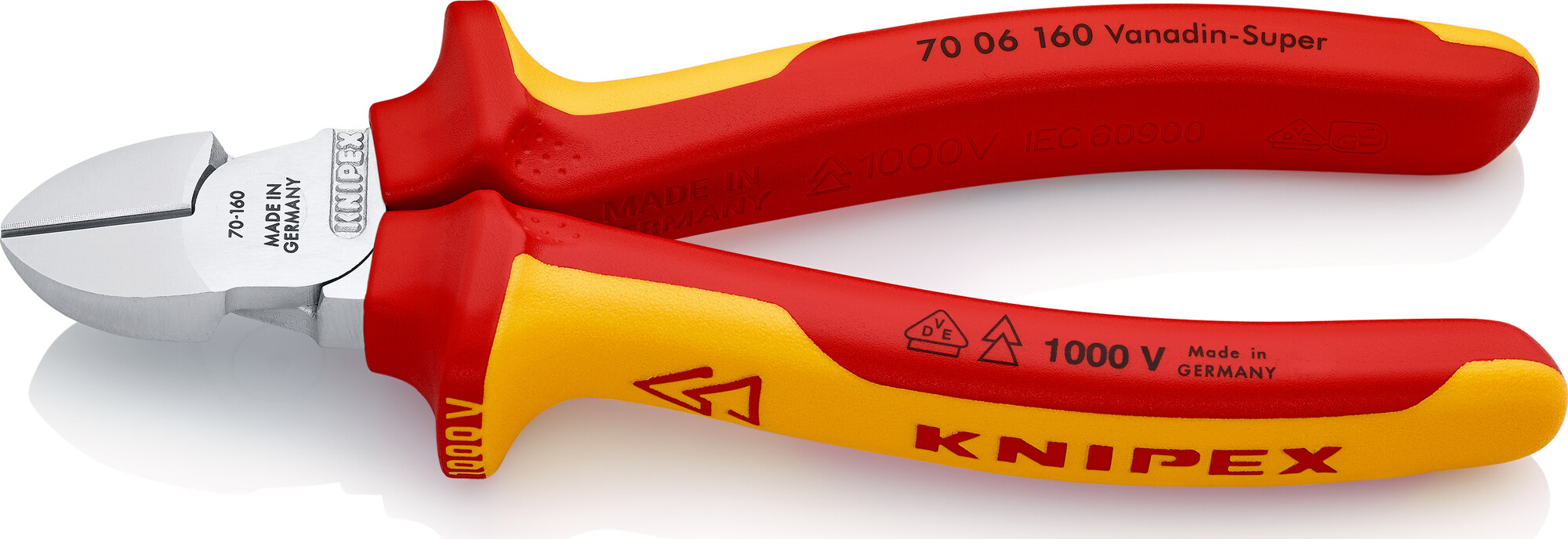 Diagonal Cutter with Insulation 1000V 160mm Knipex - 1