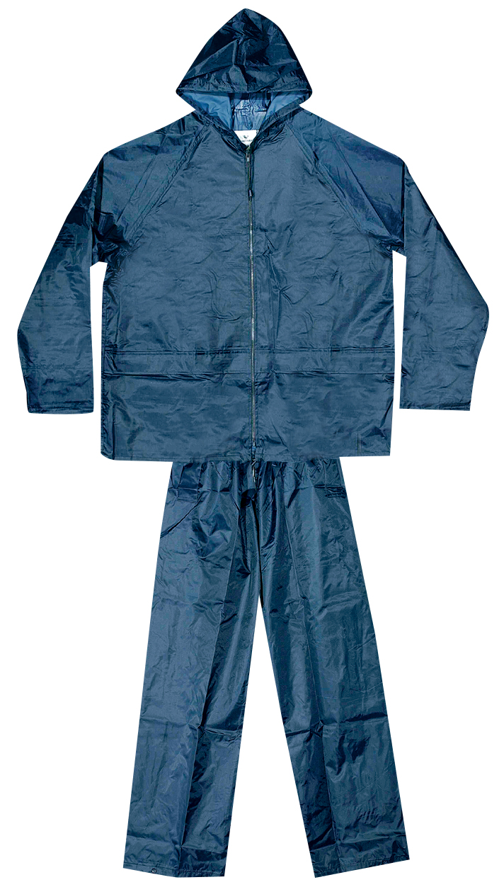 Blue Raincoat with Pants and Case Unimac