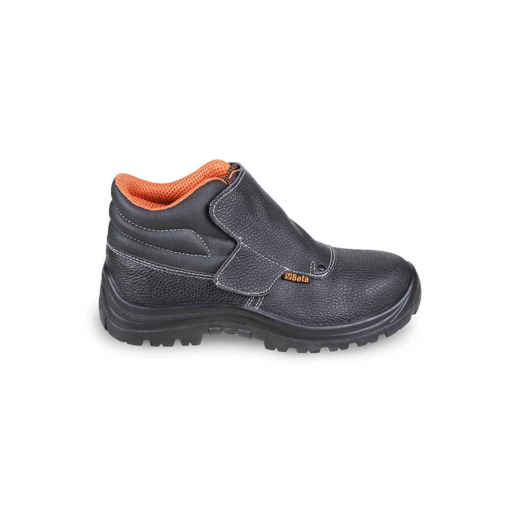 7245BK Lace-up leather ankle shoe, "welder style" Beta