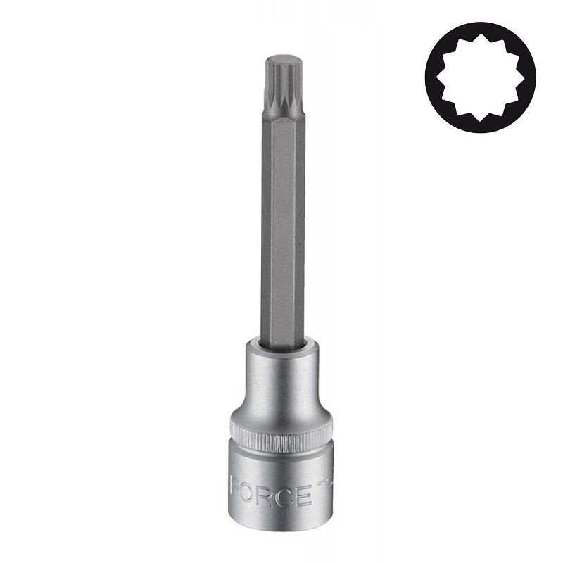 Multi-tooth Hex Bit Long 1/2" Force