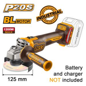 Γωνιακός Τροχός Μπαταρίας 125mm 20V Li-Ion SOLO INGCO - 17566